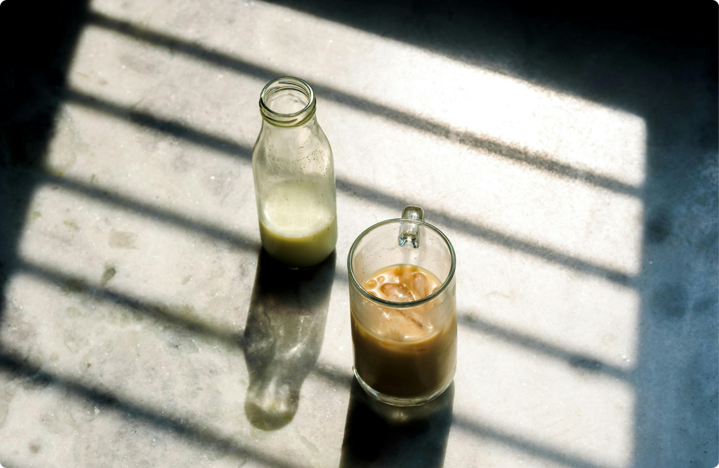 milk and coffee